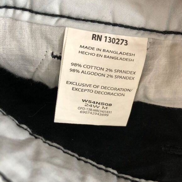 Riders By Lee Womens Black Cotton-Spandex Shorts Size 24W - Picture 4 of 4